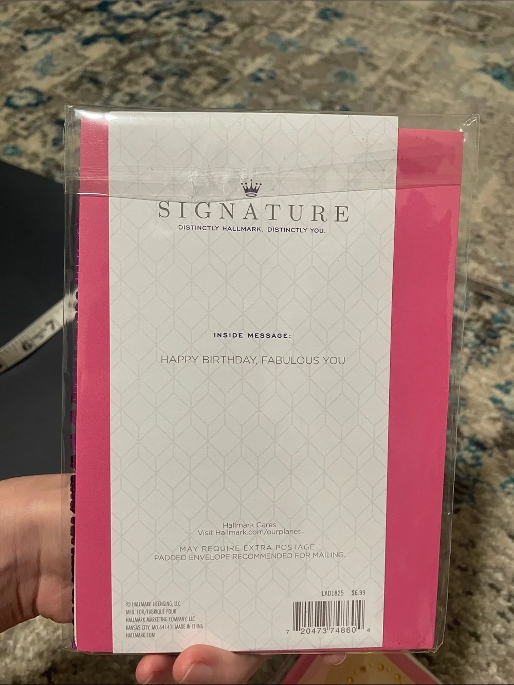 🖤5/$25 Hallmark birthday Fabulous Sequin Purple greeting card & envelope